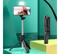 FGCLSY-Mini trépied sans fil Bluetooth, monopode, obturateur à distance, lumière d'appoint pour iPhone, Samsung, Xiaomi, support de téléphone, perche à selfie With Light