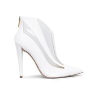 FgdeupY 10.5CM Femmes Talons Hauts Pointu Creux fermé Stiletto Talons Hauts Sexy Boule Chaussures habillées,Blanc,47 EU