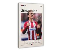 FGDHJ Poster sur toile Antoine Griezmann - Décoration murale pour salon, chambre à coucher - 50 x 75 cm