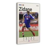 FGDHJ Zinedine Zidane Impression sur toile pour salon, chambre à coucher 60 x 90 cm