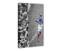 FGDHJ Zinedine Zidane Poster sur toile pour décoration de chambre à coucher, bureau, chambre, cadeau 50 x 75 cm