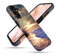 FGDRFGRW Coque conçue pour Samsung Galaxy A16 5G, coque 2 couches TPU + PC, housse de protection antichoc - étoiles, nuages, coucher de soleil arbre