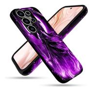 FGDRFGRW Coque conçue pour Samsung Galaxy S23 Ultra, coque 2 couches TPU + PC, housse de protection antichoc - crâne Deadpool violet
