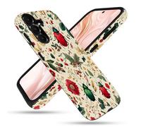 FGDRFGRW Coque conçue pour Samsung Galaxy S25 Plus/S24 Plus, coque 2 couches TPU + PC, housse de protection antichoc - Motif floral d'insectes