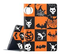 FGDRFGRW Coque pour Samsung Galaxy Tab A 8.0 2019 modèle SM-T290/T295, support réglable, fonction veille/réveil automatique, protection intégrale - Citrouille d'Halloween, chauve-souris, lutin