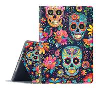 FGDRFGRW Coque pour Samsung Galaxy Tab E 9.6 modèle 2015 SM-T560/T561/T567, support réglable, fonction veille/réveil automatique, protection intégrale - Sugar Skull Day of The Dead