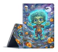 FGDRFGRW Coque pour Samsung Galaxy Tab S5e 10,5" modèle 2019 SM-T720/T725/T727, support réglable, fonction veille/réveil automatique, protection intégrale - Halloween Frankenstein