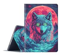 FGDRFGRW Étui pour iPad Air 11 (M3 2025/M2 2024), iPad Air 4/5e 10,9" (2020/2022), support réglable, fonction veille/réveil automatique, coque de protection intégrale - Wolf Moon Mountain