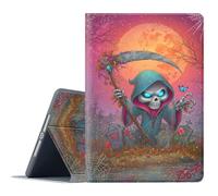 FGDRFGRW Étui pour iPad Pro 12,9" (6e/5ème 2022/2021), iPad Air 13" (M3/M2, 2025/2024), support réglable, fonction veille/réveil automatique, coque de protection intégrale - Crâne fantôme