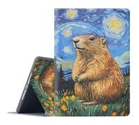 FGDRFGRW Étui pour Kindle Paperwhite 7" (12e génération 2024) et Kindle Colorsoft Signature Edition, support réglable, fonction veille/réveil automatique, protection intégrale - Van Gogh Starry Night