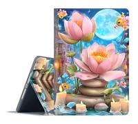 FGDRFGRW Étui pour Samsung Galaxy Tab A9 8,7" modèle 2023 SM-X110/X115/X117, support réglable, fonction veille/réveil automatique, protection intégrale - Dream Lotus