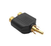 FGDTREE Auditory Y Splitter Plug Adaptateur 1 mâle vers 2 femelles Connecteurs vidéo pour systèmes de haut-parleurs Convertisseur vidéo