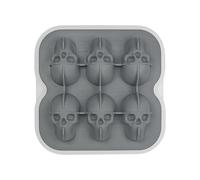 FGDTREE Bac à glaçons en silicone 3D en forme de tête de mort 4/6 cavités pour Halloween crème chocolat cuisson plateau de congélation en silicone