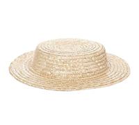FGDTREE Base de chapeau de théière de vacances en paille tissée à la main Accessoires élégant bonnet victorien bord plat pour camping bonnet base chapeau, b, taille unique