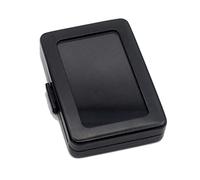 FGDTREE Boîte d'emballage carrée en métal avec éponge à mémoire de forme, perles de pierre, pendentifs, boîte de rangement pour pierres précieuses avec couvercle transparent