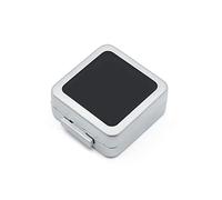 FGDTREE Boîte d'emballage carrée en métal avec éponge à mémoire de forme, perles de pierre, pendentifs, boîte de rangement pour pierres précieuses avec couvercle transparent