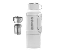 FGDTREE Bouteille d'eau isotherme de grande capacité en acier inoxydable pour garder les boissons chaudes ou froides pendant 12 à 24 heures avec double ouverture, bouteille d'hydratation pour sports