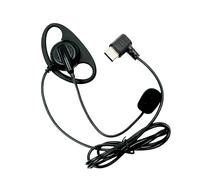 FGDTREE Casque de communication avec microphone omnidirectionnel, impédance 32 Ohm, câble flexible pour présentations, casque à oreille unique avec microphone, transmission auditive claire