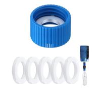 FGDTREE Connecteurs de filtre en silicone léger pour la randonnée, 2 adaptateurs, 10 joints, étanche, filetage de 28 mm, connecteur de filtre à eau portable