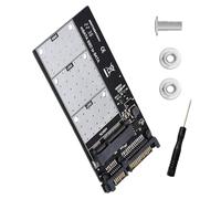 FGDTREE Convertisseurs MSATA vers SATA Carte MiniSATA vers SATA 7 broches Adaptateur d'extension pleine hauteur Demi-taille pour disques durs 2,5" 8,9 cm MSATA vers carte élévateurs