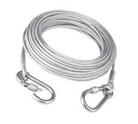 FGDTREE Corde à linge multifonction robuste en acier revêtu de fil d'acier portable résistant au vent pour l'extérieur, l'intérieur et le linge robuste