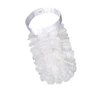 FGDTREE Cravate coloniale victorienne blanche à volants en dentelle pour fête de scène et renaissances Costume de cosplay Renaissances Col amovible