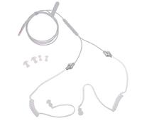 FGDTREE Écouteurs stéréo à tube d'air avec microphone intégré Binaural double hélice résistant aux rayonnements Écouteurs standard 3,5 mm Port mains libres Casque de moto Anti-radiation