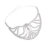 FGDTREE Élégant strass demi réglable, accessoire de cosplay imitant la texture des perles, convient pour les fêtes et les événements, bijoux de visage tendance, taille unique, Comme décrit