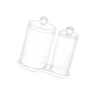 FGDTREE Ensemble de boîtes de rangement multifonctions en acrylique transparent avec couvercles Distributeur Qtip pour vanité, salle de bain, comptoir de salle de bain, organiseurs de salle de bain