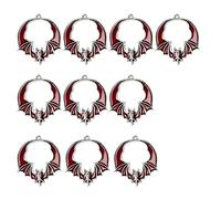 FGDTREE Mélange de breloques Winglike - Bijoux pour fêtes d'Halloween - Plan fin en teinture blanche de minuit - Bijoux d'Halloween fins, One Size, Comme décrit, Comme décrit.