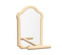 FGDTREE Perchoir en verre acrylique avec bois pour réduire la solitude dans la cage à oiseaux - Perchoir en bois naturel avec verre pour oiseaux - Enrichissement mental - Aire de repos debout