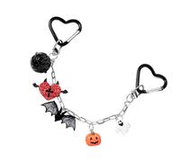 FGDTREE Porte-clés esthétique, pendentif de sac, porte-clés de voiture, citrouille, fantôme, crâne, ornement à suspendre pour sac pour femme, a