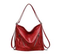 FGDTREE Sac à bandoulière fonctionnel, sac à dos intérieur spacieux, sac à dos en cuir synthétique pour femme et homme, bandoulière fonctionnelle, intérieur spacieux, sac à dos à rayures, a, Without