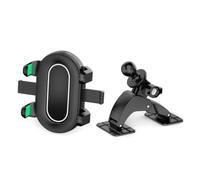 FGDTREE Support de téléphone de voiture avec tête de 17 mm en silicone résistant aux chocs pour smartphones de 4 à 6,7 pouces, support de téléphone pour tableau de bord/pare-brise