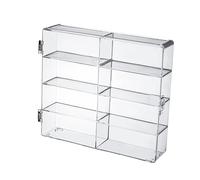 FGDTREE Vitrine de voiture miniature en acrylique avec 8 conteneurs pour amateurs et collectionneurs en acrylique avec 8 compartiments