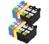 FGE Pack de 10 Cartouches d'encre compatibles pour EPSON Pack T1301/T1302/ T1303/T1304 - Noir/Cyan/Magenta/Jaune