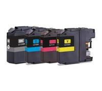 FGE Pack de 4 Cartouches d'encre compatibles pour Brother LC123 - Noir/Cyan/Magenta/Jaune