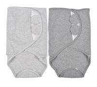 FGen Couverture Bebe, Emmaillotage Bebe 0-6 Mois - Facile pour Nouveau-né - Sac d'Emmaillotage en Coton Biologique - Lot de 2 Langes Bebe - Indispensable pour Nouveau-né Garçon et Fille