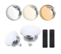 FGen Lot de 2 Lampes LED 85 W E27 2700-6400 K, Tension Applicable 220-240 Vréglables avec télécommande, Lampe de Studio Photo LED, éclairage à économie d'énergie pour boîte à lumière