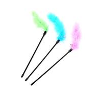 FGetDHd Jouet à Plumes pour Chat, Jouets for Chat, Plumes de Dinde, bâtonnets Amusants, Jouet interactif qualité supérieure for Animaux Compagnie, colorés for taquiner Le, 3 pièces