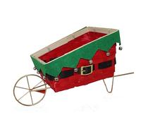 FGF IMPORT EXPORT L.Rattan Vert/Rouge Chariot 33x16x17
