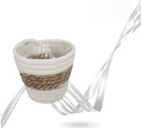 FGF IMPORT EXPORT L.Tissu P/Plante Ronde 16 x 11 x 12 cm, 01263, comme sur la Photo