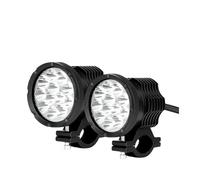 FGGHDR Moto De Phare Phares antibrouillard pour motos pour UTV 12 puces phares LED supplémentaires moto feux avant longs et clignotants projecteurs auxiliaires motos(2 pièces)
