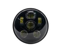 FGGHDR Moto De Phare Pour Dyna Pour Sportster Pour XL 1200C 883 XL1200C XL883 Phare Projecteur LED Noir 5-3/4" 5,75 Pouces Avec Anneau Halo Blanc/ambre