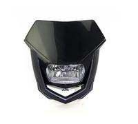 FGGHDR Moto De Phare Pour Suzuki Pour CRF Pour WRF Pour DR Pour YZ Motocross Dirt Bike Pour Offroad H4 Phare Universel 12V 35w Masque De Moto(Le noir)