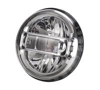 FGGHDR Moto De Phare Pour Touring Pour Softail Pour Heritage Pour Street Pour Glide Pour Road Pour King Projecteur De Phare LED Pour Moto 5,75/7 Pouces 90W(7 inch Silver)