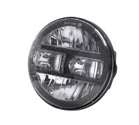 FGGHDR Moto De Phare Pour Touring Pour Softail Pour Heritage Pour Street Pour Glide Pour Road Pour King Projecteur De Phare LED Pour Moto 5,75/7 Pouces 90W(5.75 inch Black)