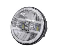 FGGHDR Moto De Phare Pour Touring Pour Softail Pour Heritage Pour Street Pour Glide Pour Road Pour King Projecteur De Phare LED Pour Moto 5,75/7 Pouces 90W(5.75 inch Silver)