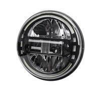 FGGHDR Moto De Phare Pour Touring Pour Softail Pour Heritage Pour Street Pour Glide Pour Road Pour King Projecteur De Phare LED Pour Moto 5,75/7 Pouces 90W(7 inch Black)