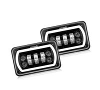 FGGHDR Phare Assemblage 4 Phares LED 4x6 Pouces 90 W 12 V/24 V Avec Feux De Jour Pour Chevrolet Pour Camaro Cavalier El Camino Et Monte Carlo Phares Avant(2pc LED Headlight)
